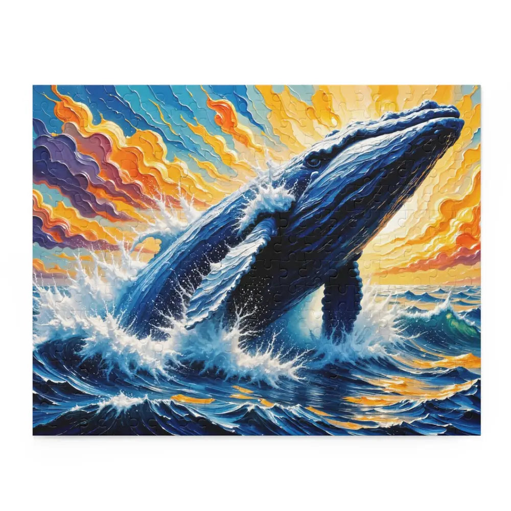 Vibrant Jigsaw Puzzle Ocean King cosmic marine marvel bursting at sunset