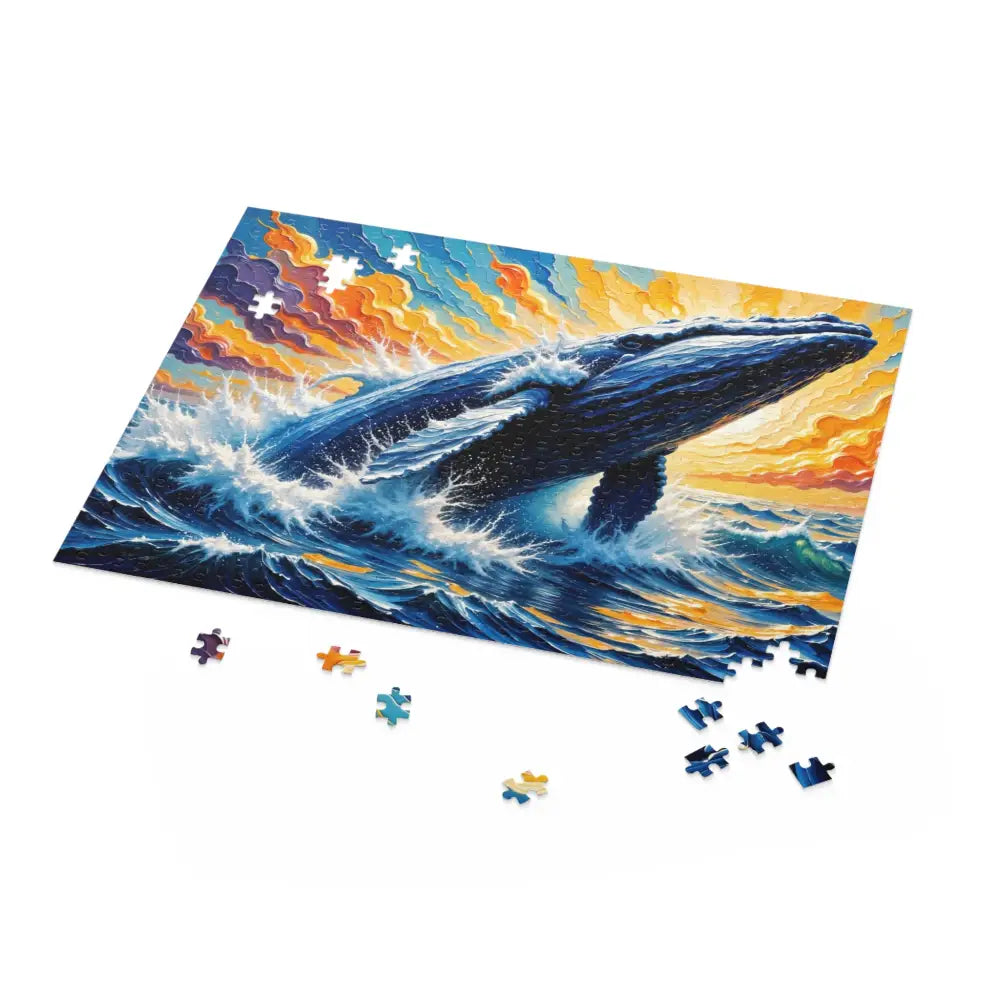 Vibrant Jigsaw Puzzle Ocean King featuring a cosmic marine marvel bursting in ocean sky