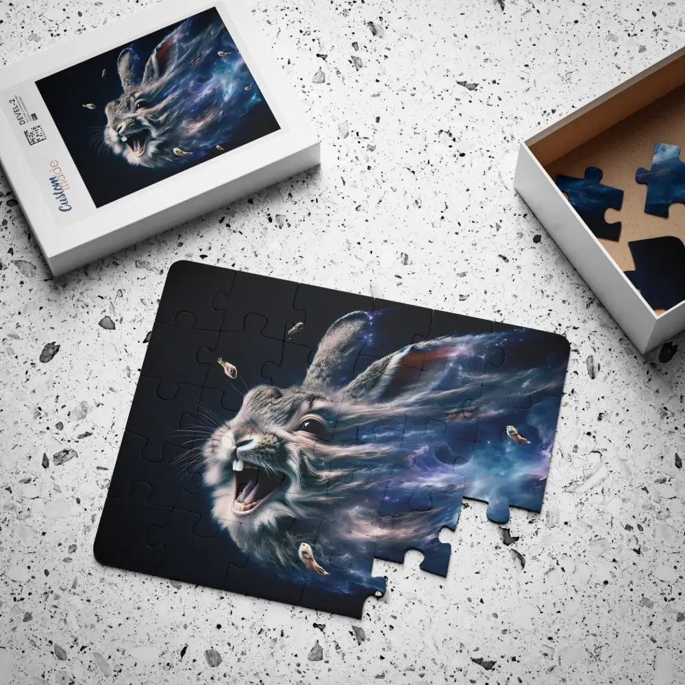 Rabbit-themed jigsaw puzzle from Kids Jigsaw Puzzle Nebula Howl by Psycho Cottontail Quartet