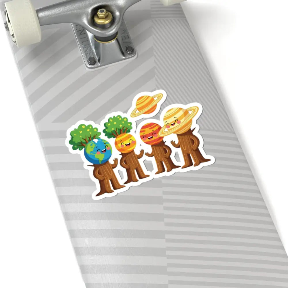 Planet character sticker from Cosmic Tree Friends Kiss-Cut Sticker series by PixiOnyx Planetfolk