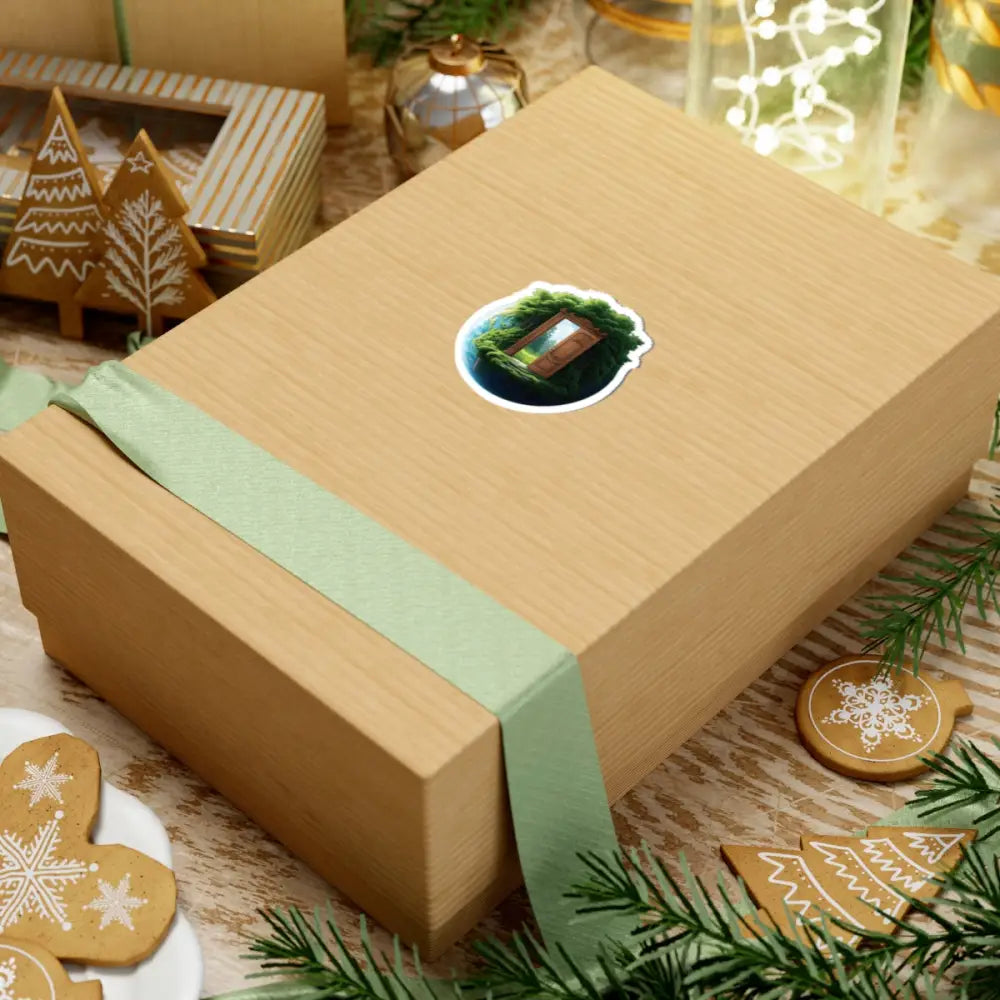 Gift box with sticker from Kiss-Cut Sticker Door to Earth PixiOnyx Surreal Gateway Series