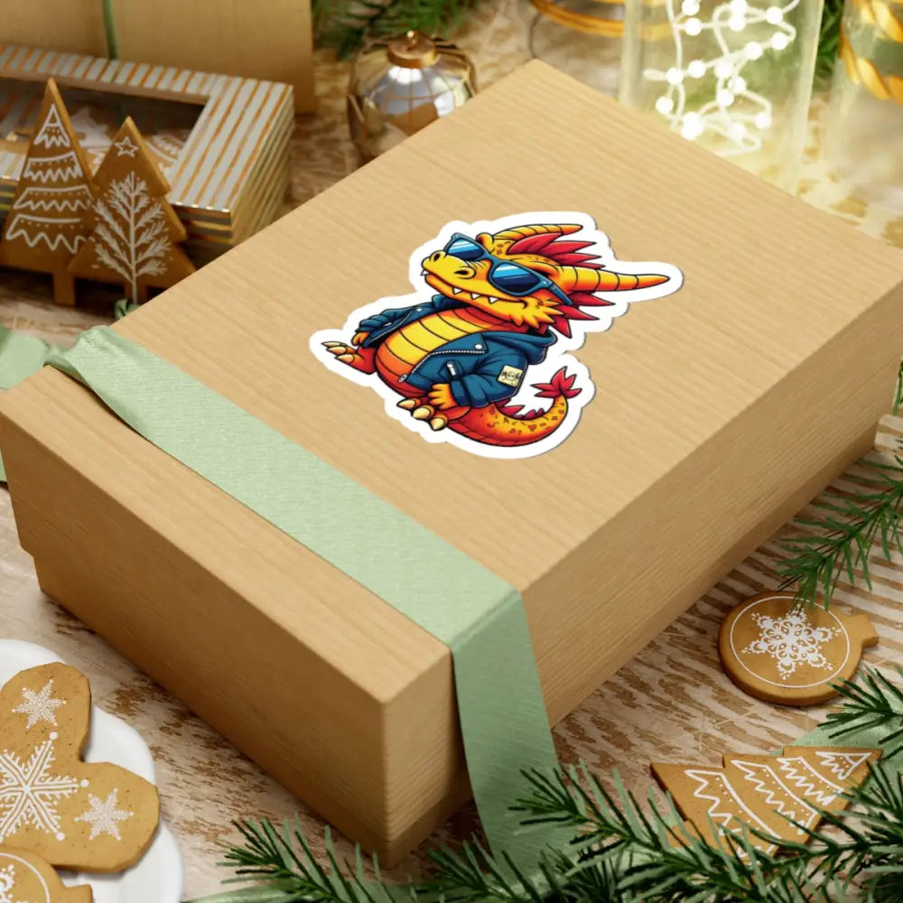 Cartoon dragon sticker from Kiss-Cut Sticker Groove Dragon PixiOnyx Funkcore Familiar