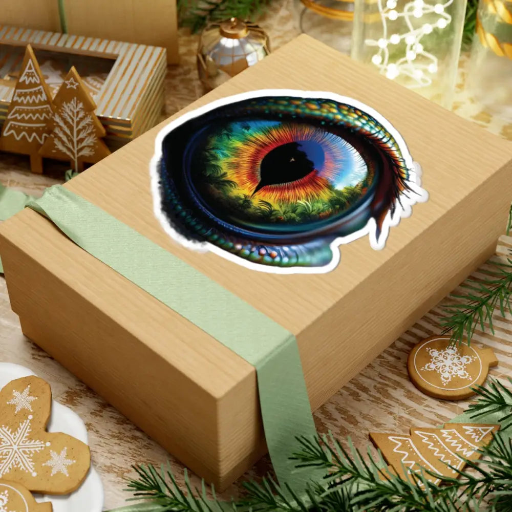 Colorful reptile eye sticker from PixiOnyx Chromatic Gaze Series