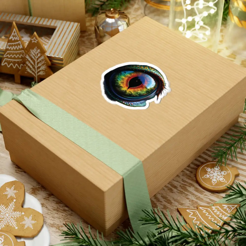 Colorful dragon eye sticker featured in PixiOnyx Chromatic Gaze Series product