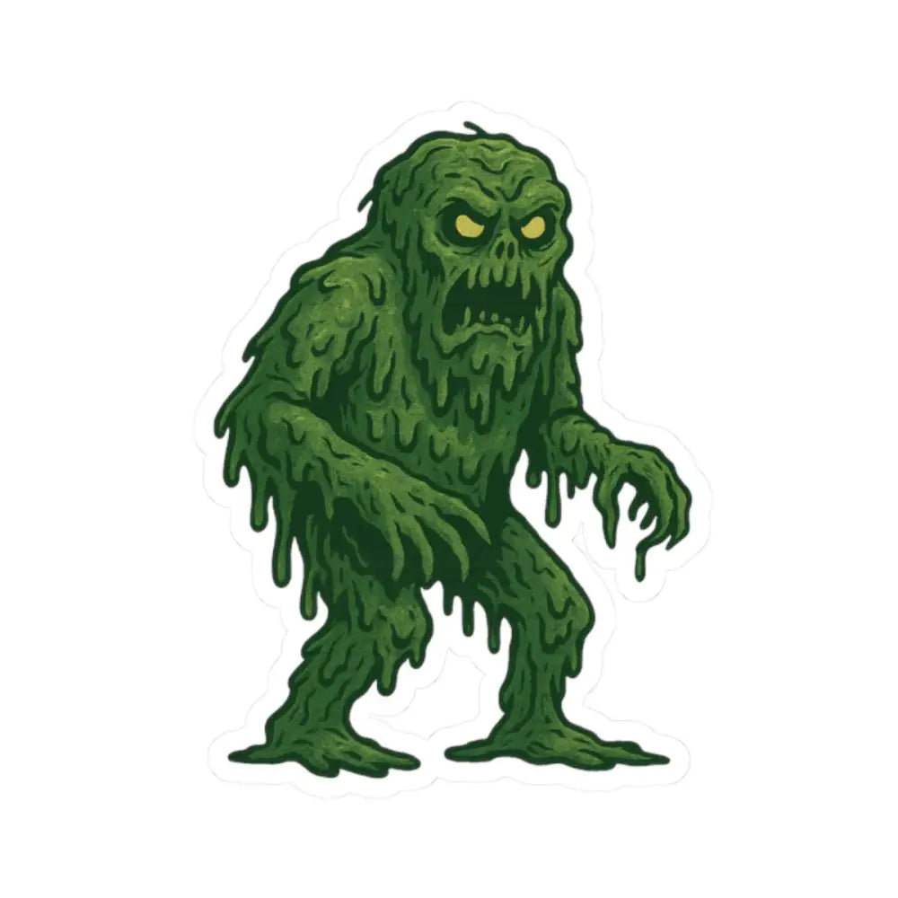 Green swamp monster Kiss-Cut Sticker from Septic Steve Cameo by PixiOnyx Filthcore