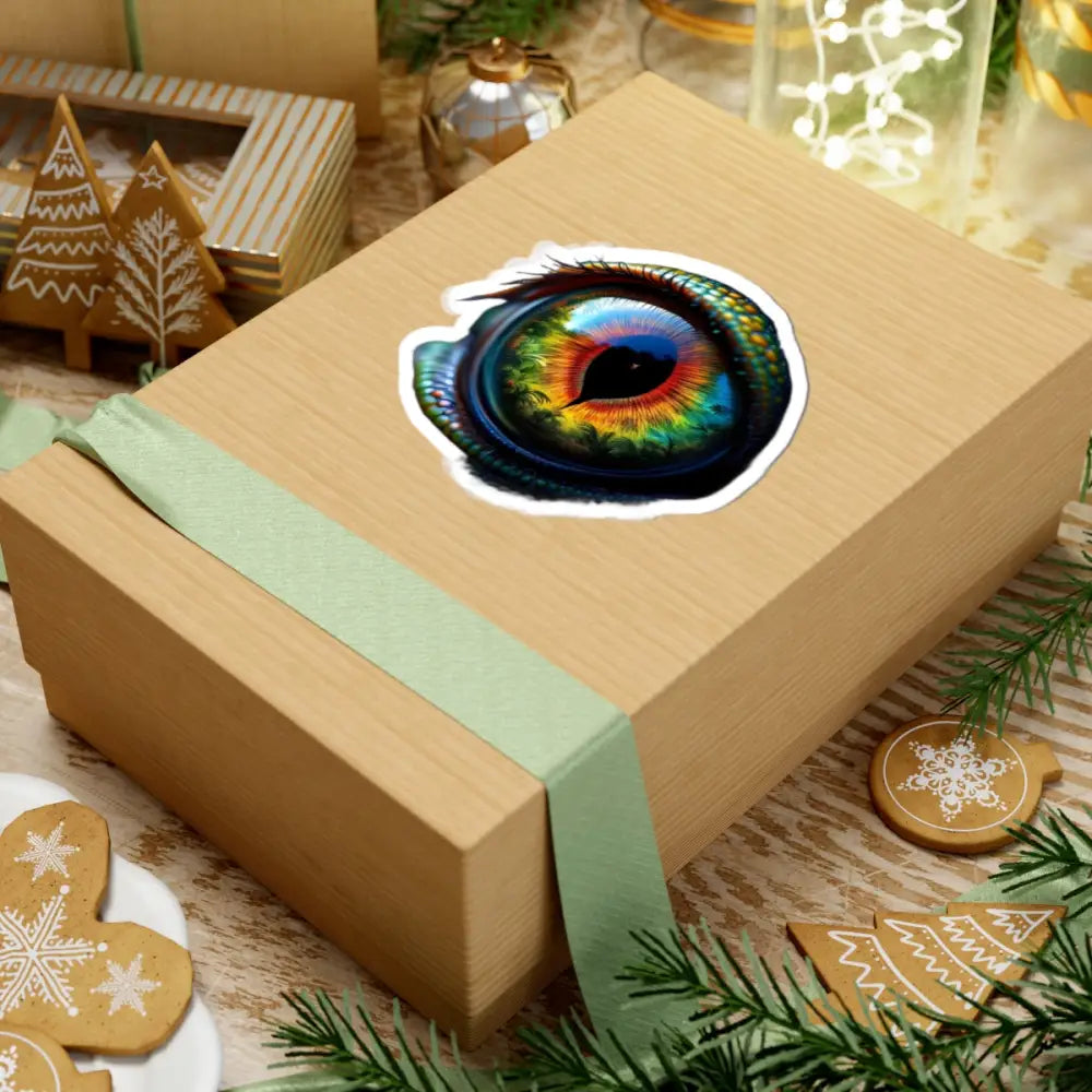 Colorful dragon eye sticker from PixiOnyx CreatureVision Series in vibrant detail
