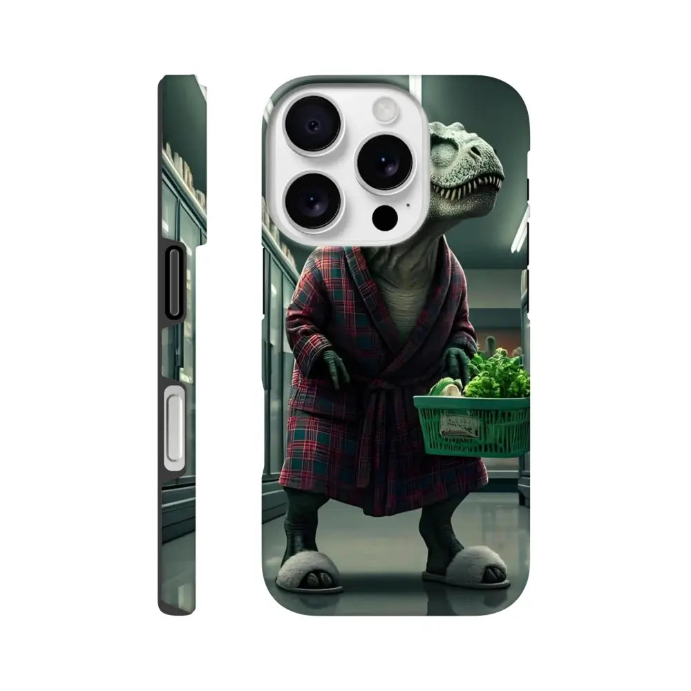 Dinosaur-themed phone case for iPhone featuring prehistoric Rex design from PixiOnyx