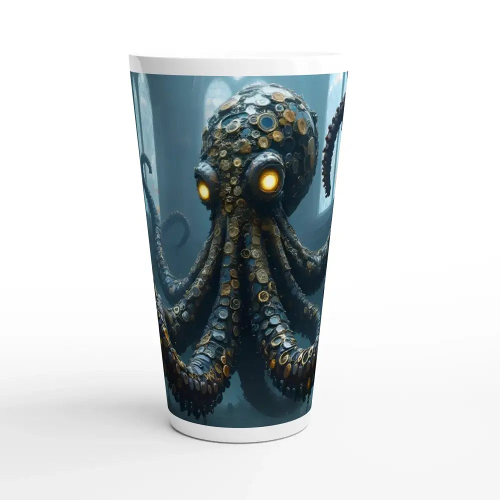 Steampunk octopus latte mug from PixiOnyx Cathedral Horror Caffeine Chalice collection