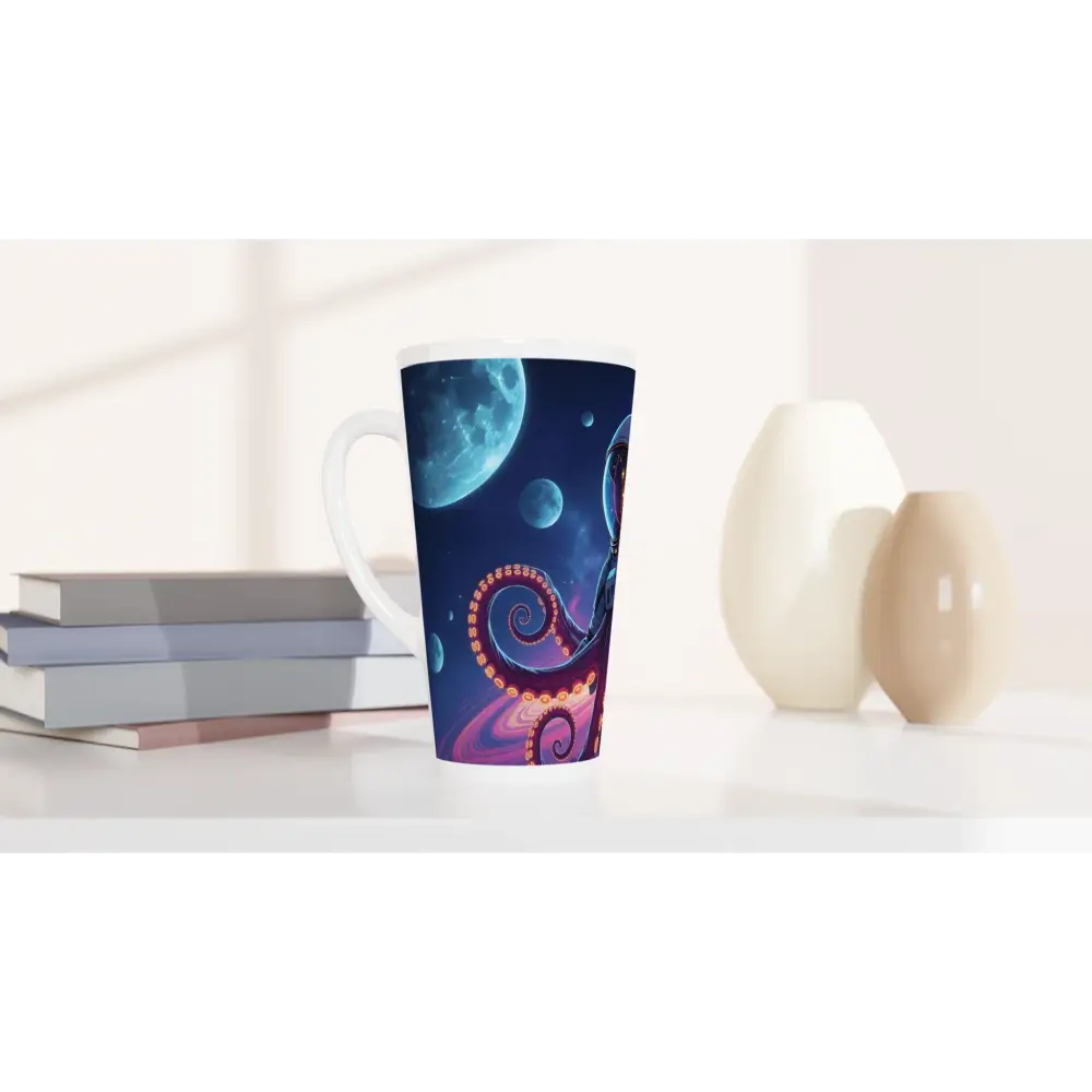 Octopus-themed latte mug from PixiOnyx Surreal Spiral Fueler product line