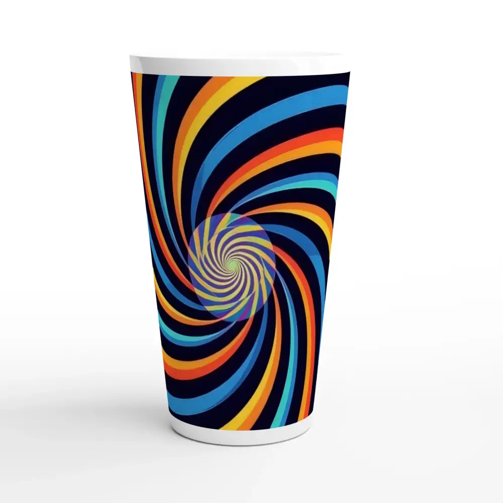 Latte Mug with Spirograph Swirl Pattern from PixiOnyx Urban Morning Collection