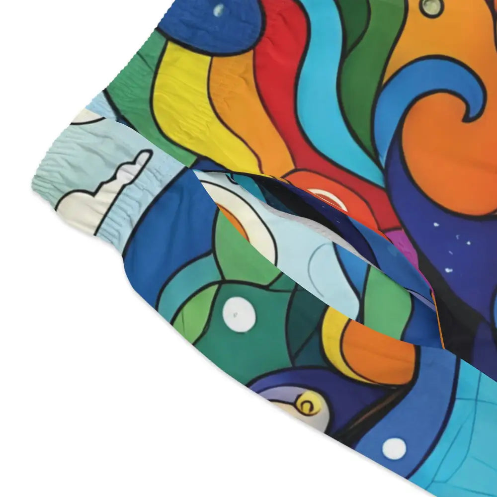 Colorful patterned pants from Layered Spectrum Swim Trunks by PixiOnyx Summerwear