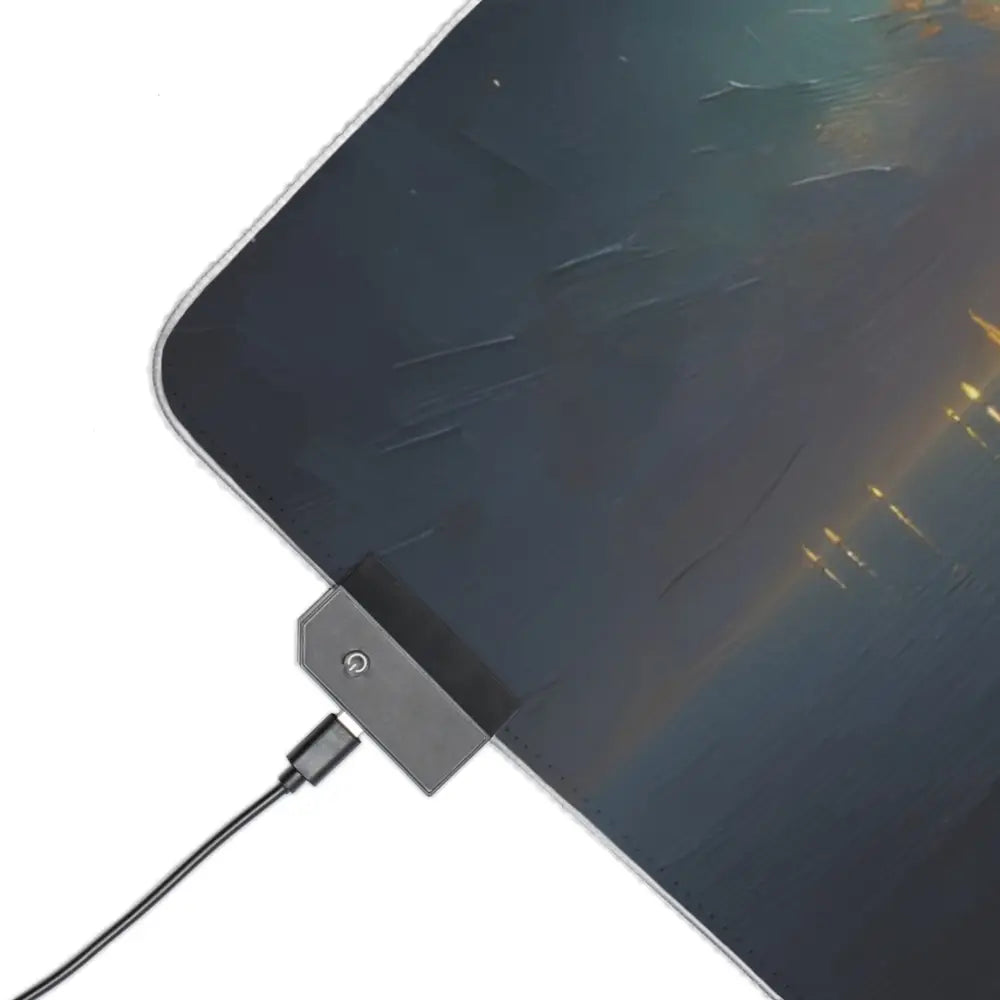 Illuminated LED Gaming Mouse Pad with USB connector from PixiOnyx Beacon of the Quiet Tide