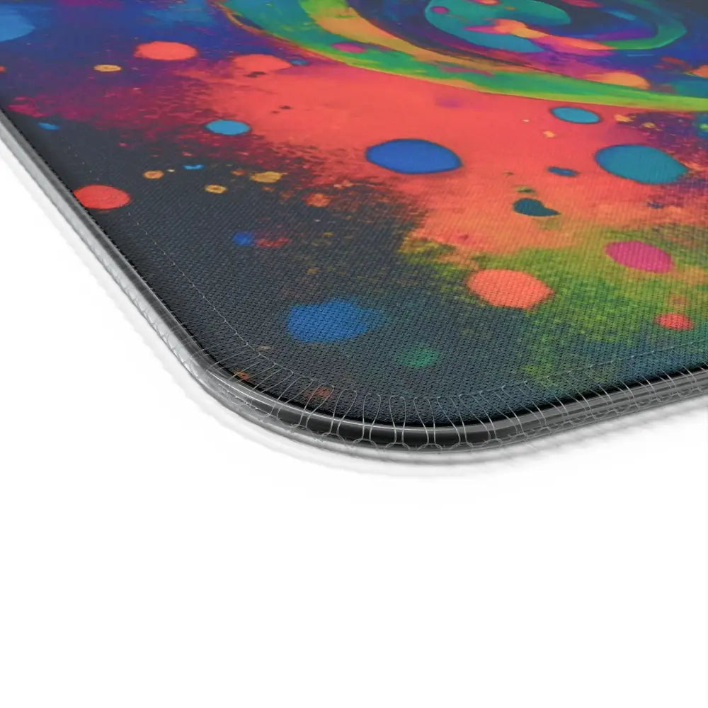 Colorful abstract patterned mat for LED Gaming Mouse Pad Psychedelic Skull Glow PixiOnyx