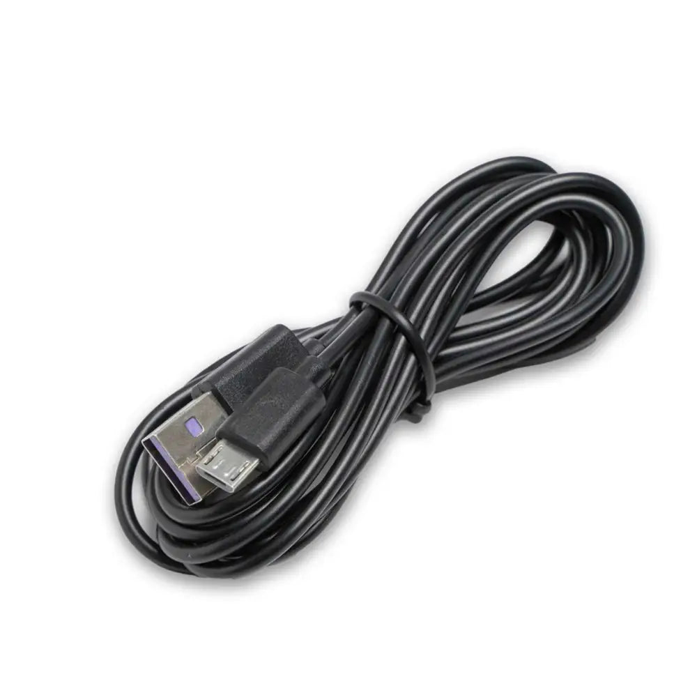 Coiled black USB to micro-USB cable for Skullstorm Surge LED Gaming Mouse Pad