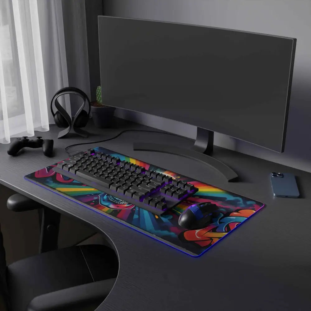 LED Gaming Mouse Pad Skullstorm Surge with RGB Spectrum for Electrified Desk Dominator
