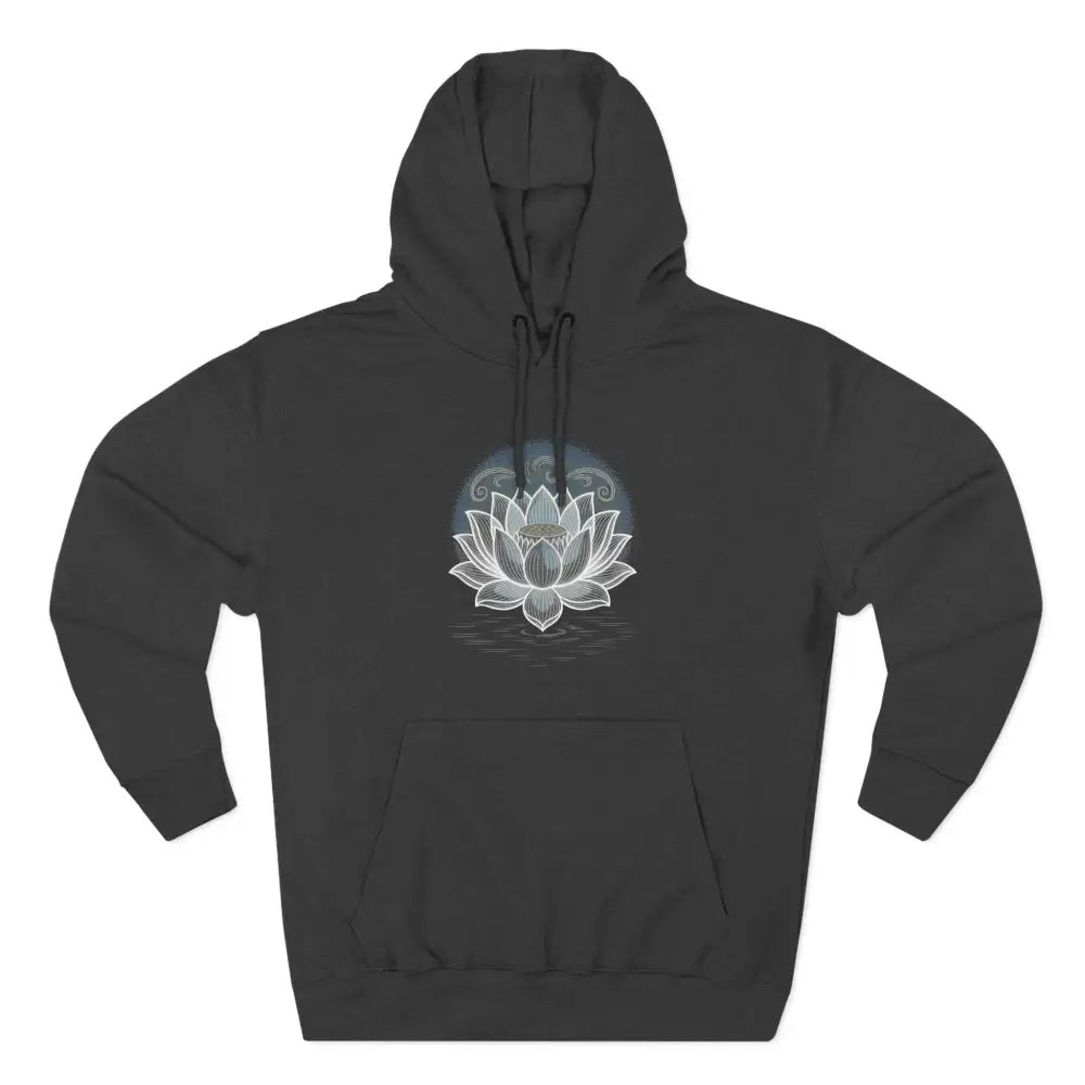 Lotus Blossom Fleece Unisex Hoodie - Cozy, Inspirational Sweatshirt for Yoga Lovers, Gift for Wellness, Meditation Apparel, Every Day Wear