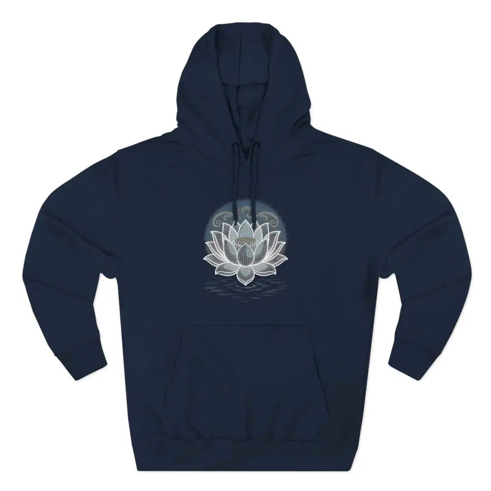 Lotus Blossom Fleece Unisex Hoodie - Cozy, Inspirational Sweatshirt for Yoga Lovers, Gift for Wellness, Meditation Apparel, Every Day Wear
