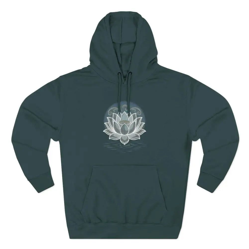 Lotus Blossom Fleece Unisex Hoodie - Cozy, Inspirational Sweatshirt for Yoga Lovers, Gift for Wellness, Meditation Apparel, Every Day Wear