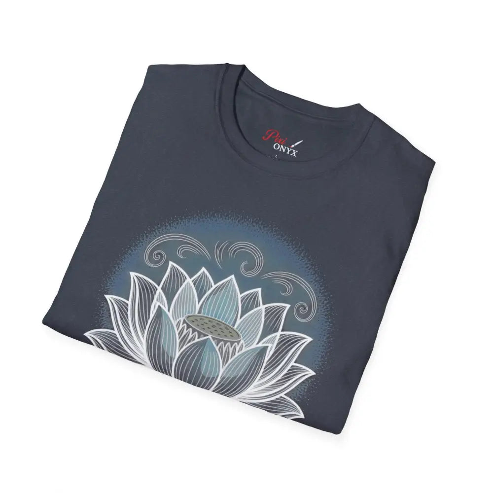 Lotus Blossom Unisex T Shirt Softstyle Tee Yoga Apparel Mindfulness Gift Meditation Spiritual Wear Design