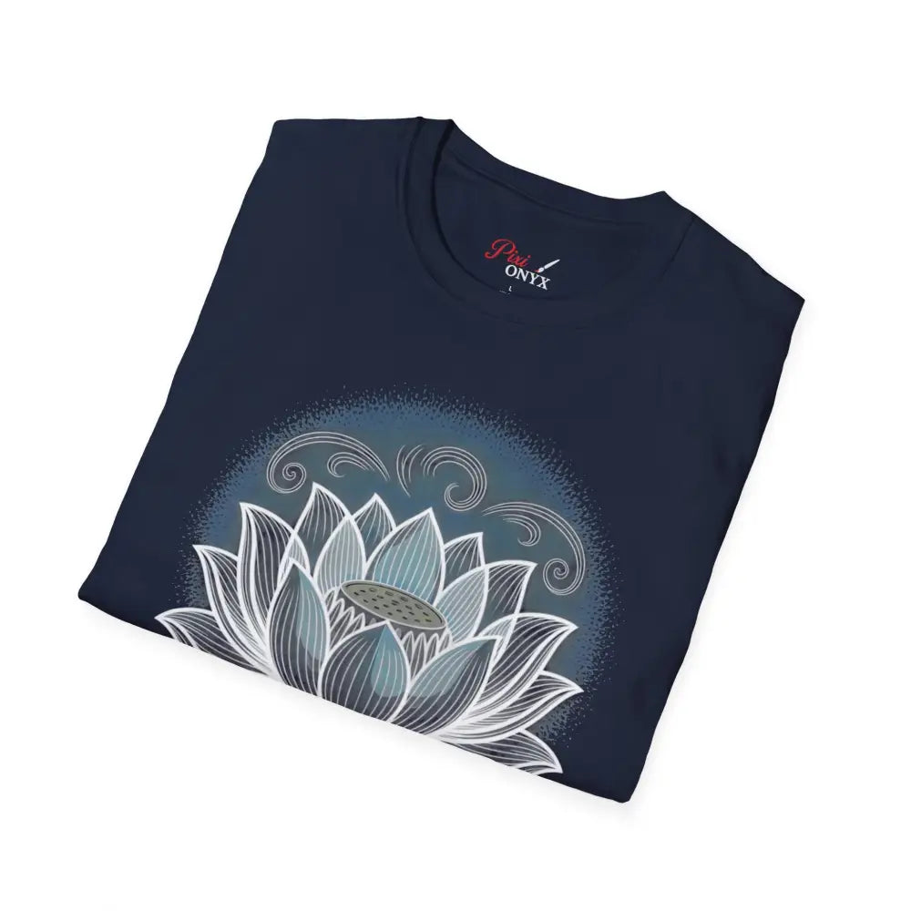 Lotus Blossom Unisex T Shirt Softstyle Tee Yoga Apparel Mindfulness Gift Meditation Spiritual Wear Design