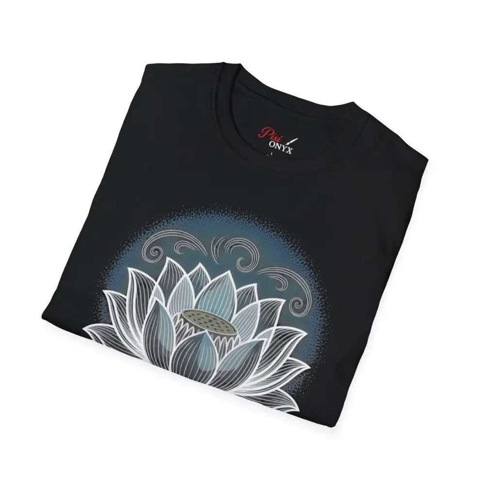 Lotus Blossom Unisex T Shirt Softstyle Tee Yoga Apparel Mindfulness Gift Meditation Spiritual Wear Design