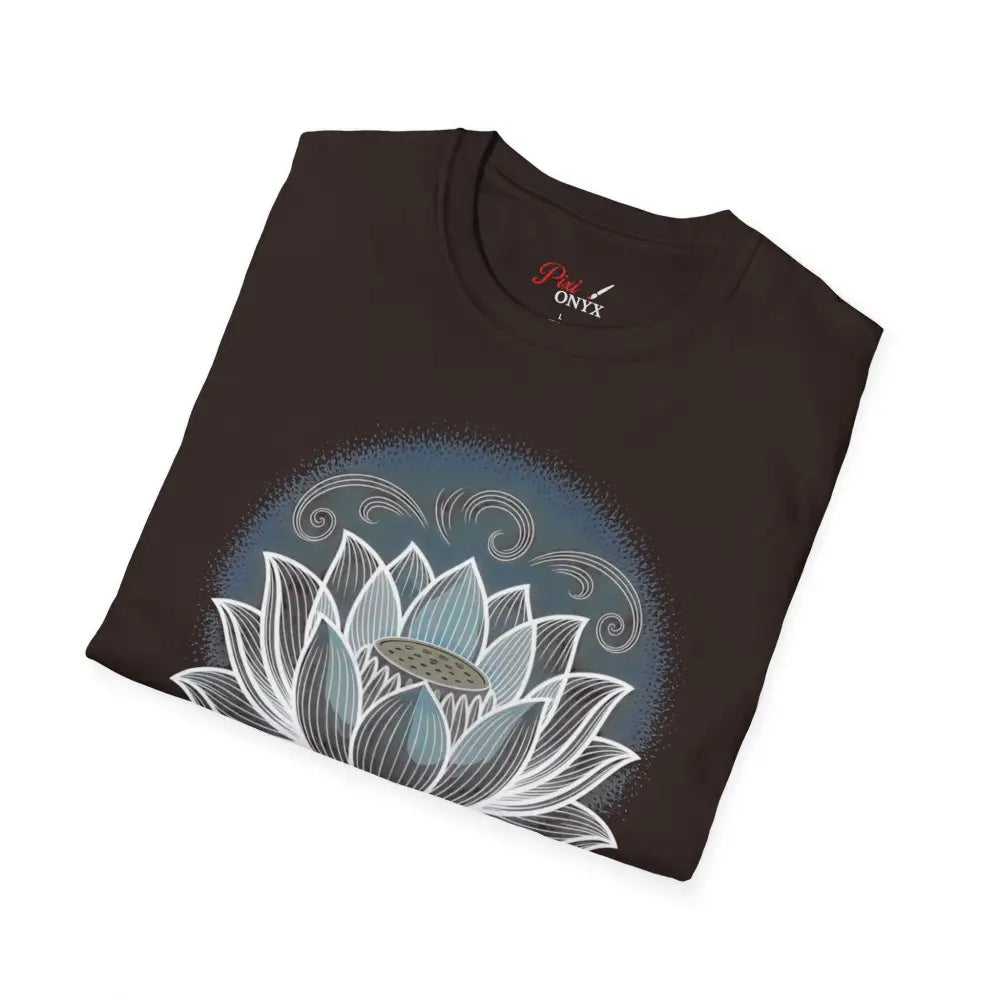 Lotus Blossom Unisex T Shirt Softstyle Tee Yoga Apparel Mindfulness Gift Meditation Spiritual Wear Design