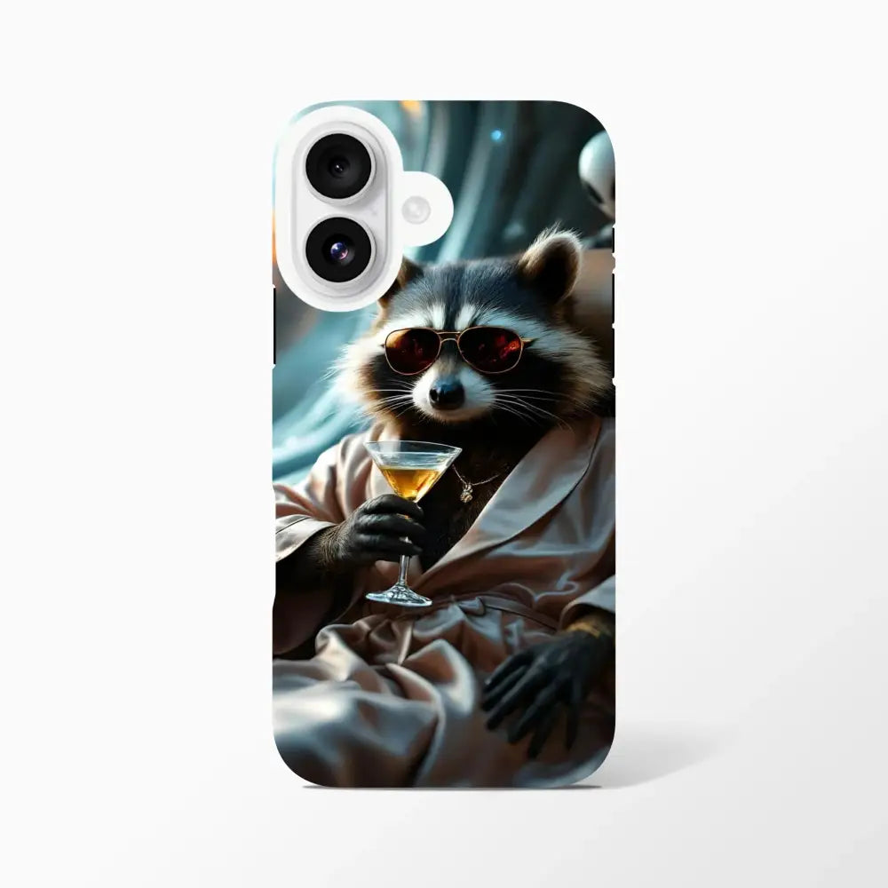 Phone case with Raccoon design from Martini Raccoon Case in PixiOnyx Cosmic Critter Series