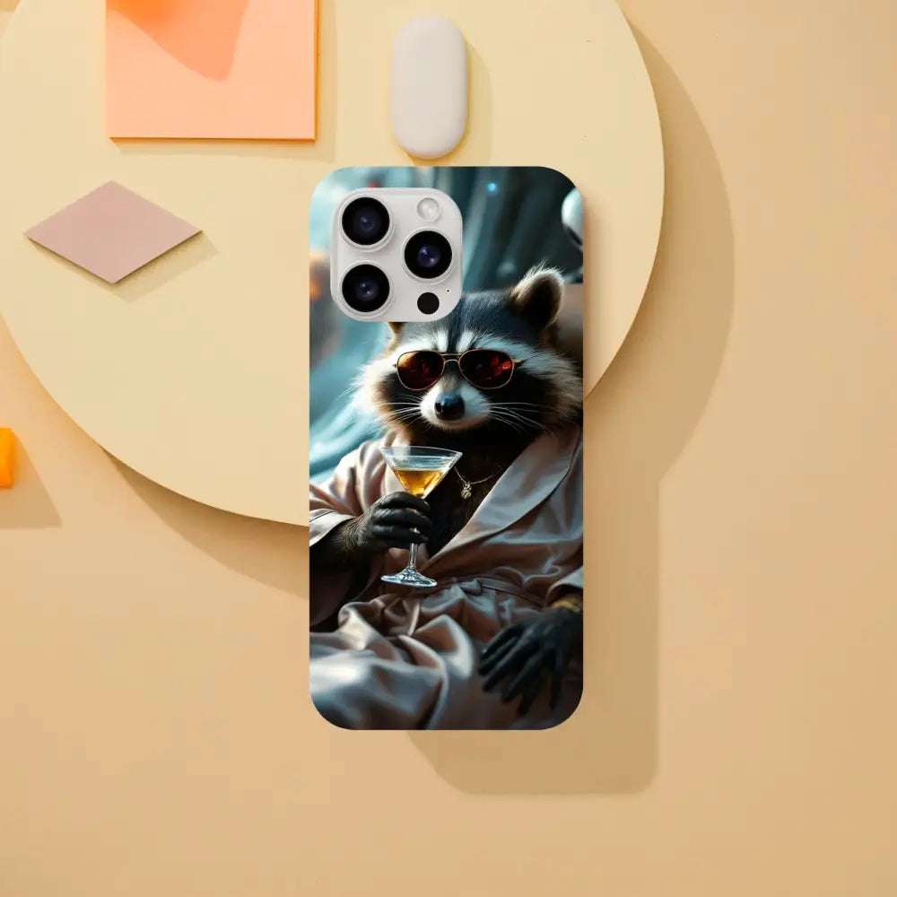 Raccoon-themed iPhone tough case from PixiOnyx Cosmic Critter Series