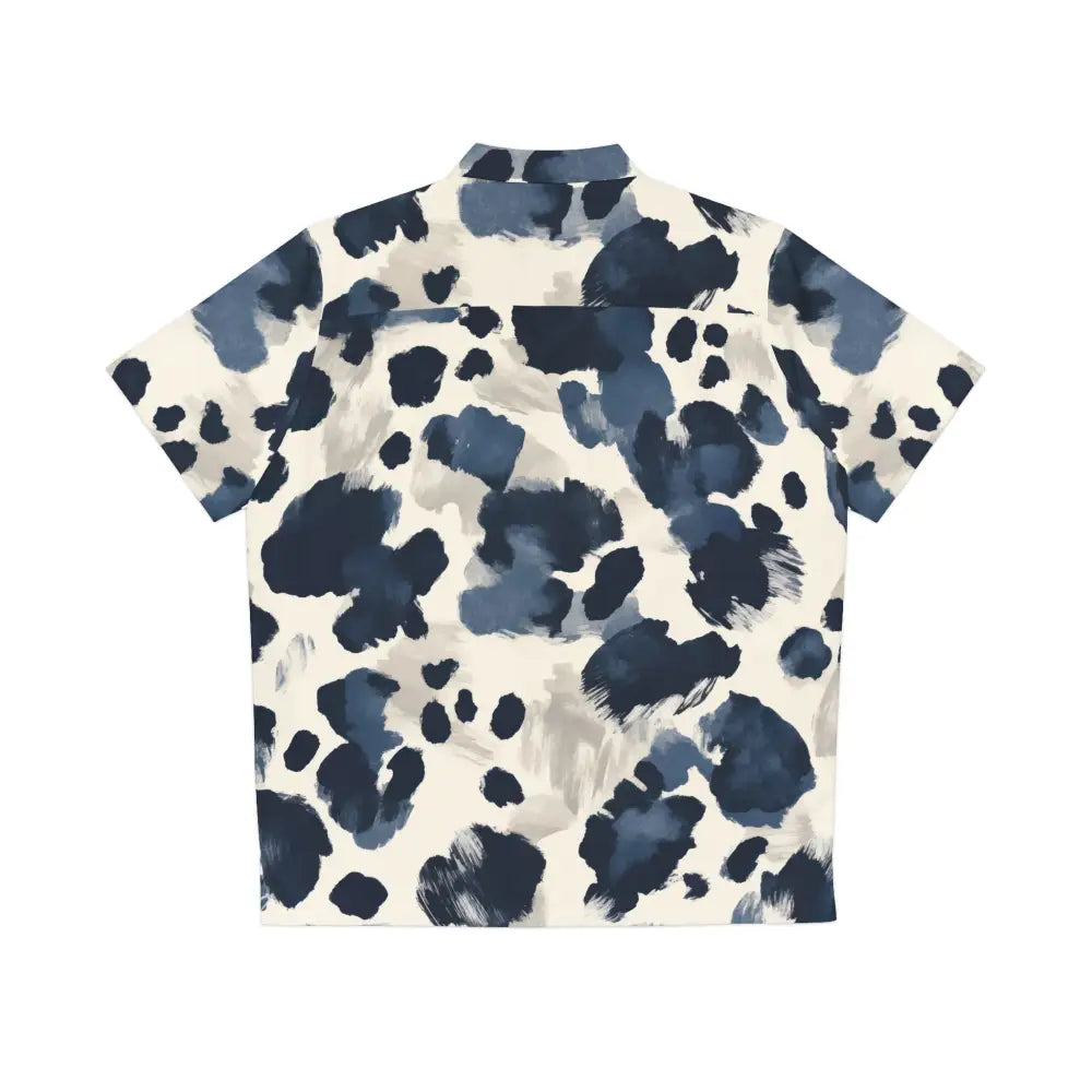 Men’s Hawaiian shirt with short sleeves and vibrant pattern from PixiOnyx Surreal Summerwear