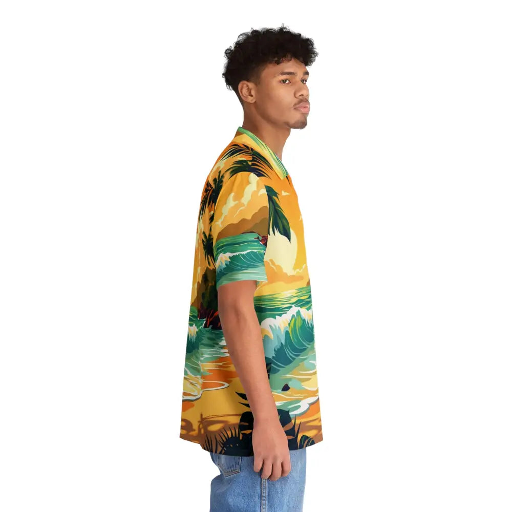 Men’s Tropical Print Short-Sleeve Shirt from Sunset Mirage Retreat collection