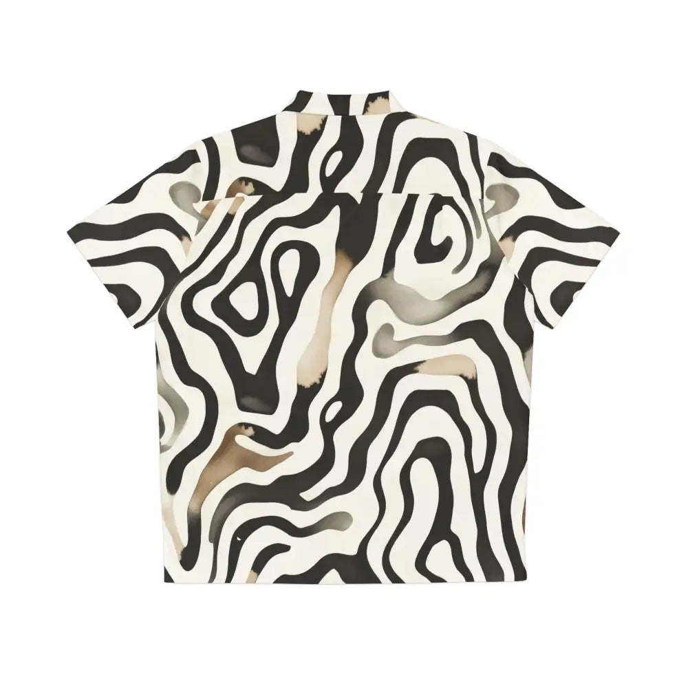 Men’s Hawaiian short-sleeved patterned shirt from PixiOnyx Surrealwear Waveline Ritual collection