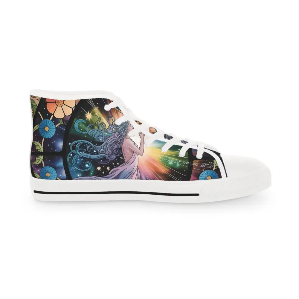 Printed high-top sneaker from Men’s High Top Sneakers Celestial Bloom PixiOnyx Artistic Streetwear
