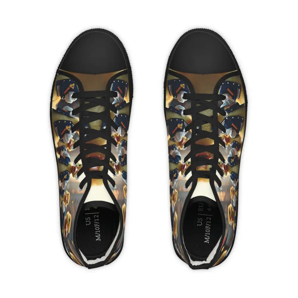 Pair of high-top sneakers from Varsity Duck Squad by PixiOnyx Street Surreal Footwear