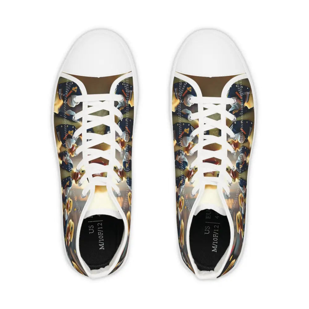 Patterned high-top sneakers from PixiOnyx Street Surreal Footwear Varsity Duck Squad collection