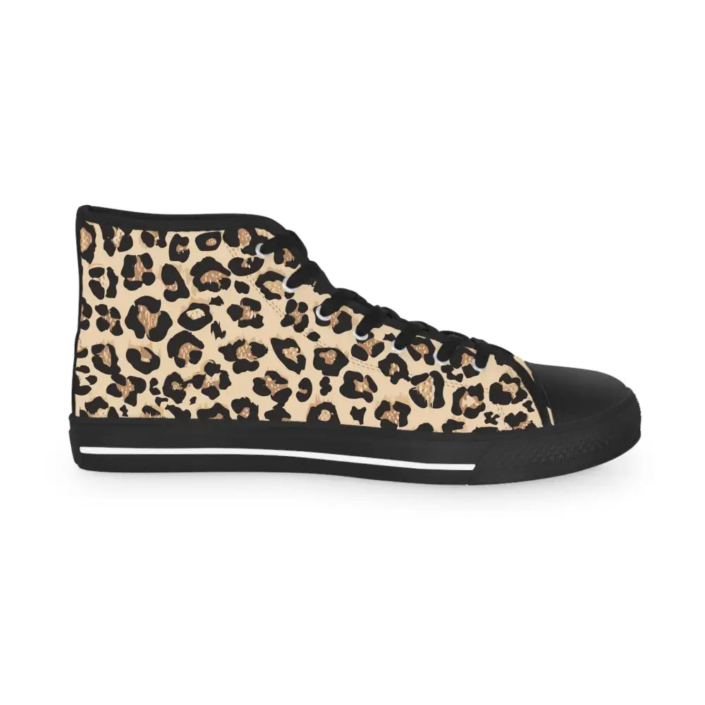 Leopard print high-top sneaker from Wild Mirage Men’s High-Top Sneakers by PixiOnyx