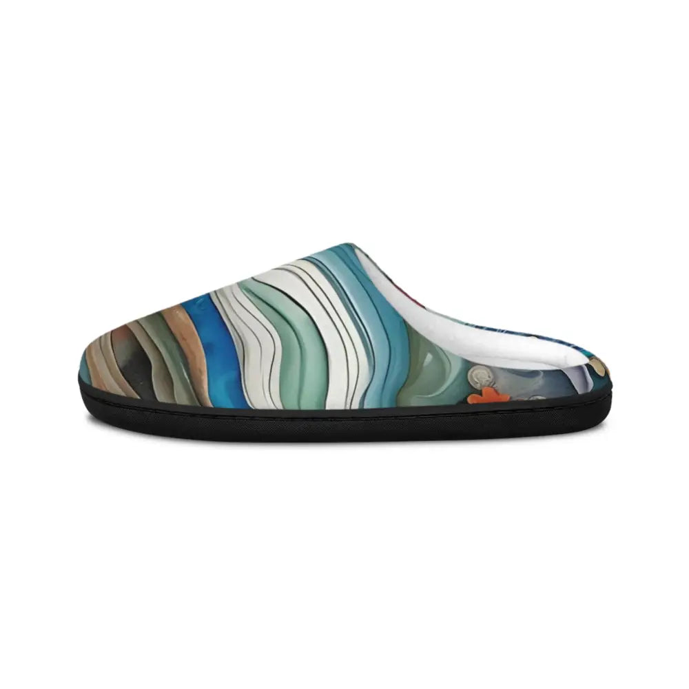 Colorful patterned slipper from Men’s Indoor Slippers Abstract Ocean Reverie collection