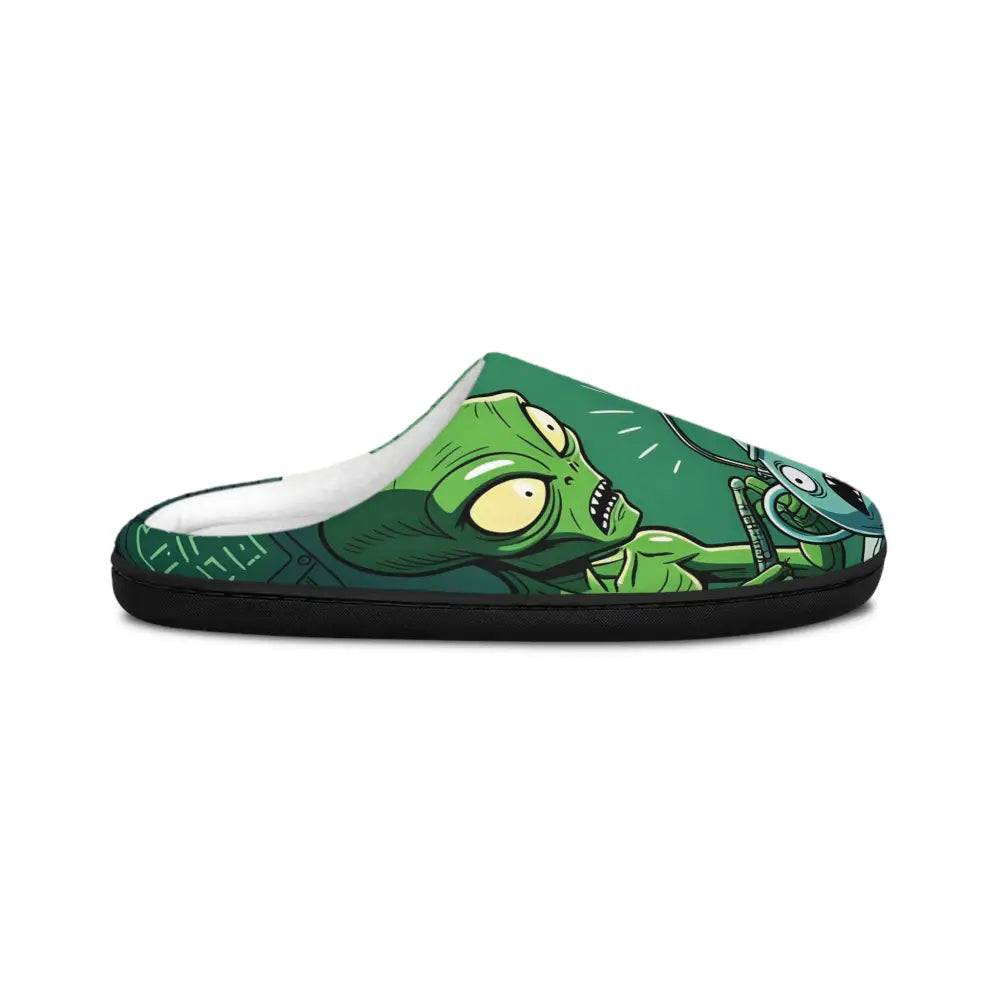 Alien-themed slipper featuring cartoon alien design from Probe Protocol collection
