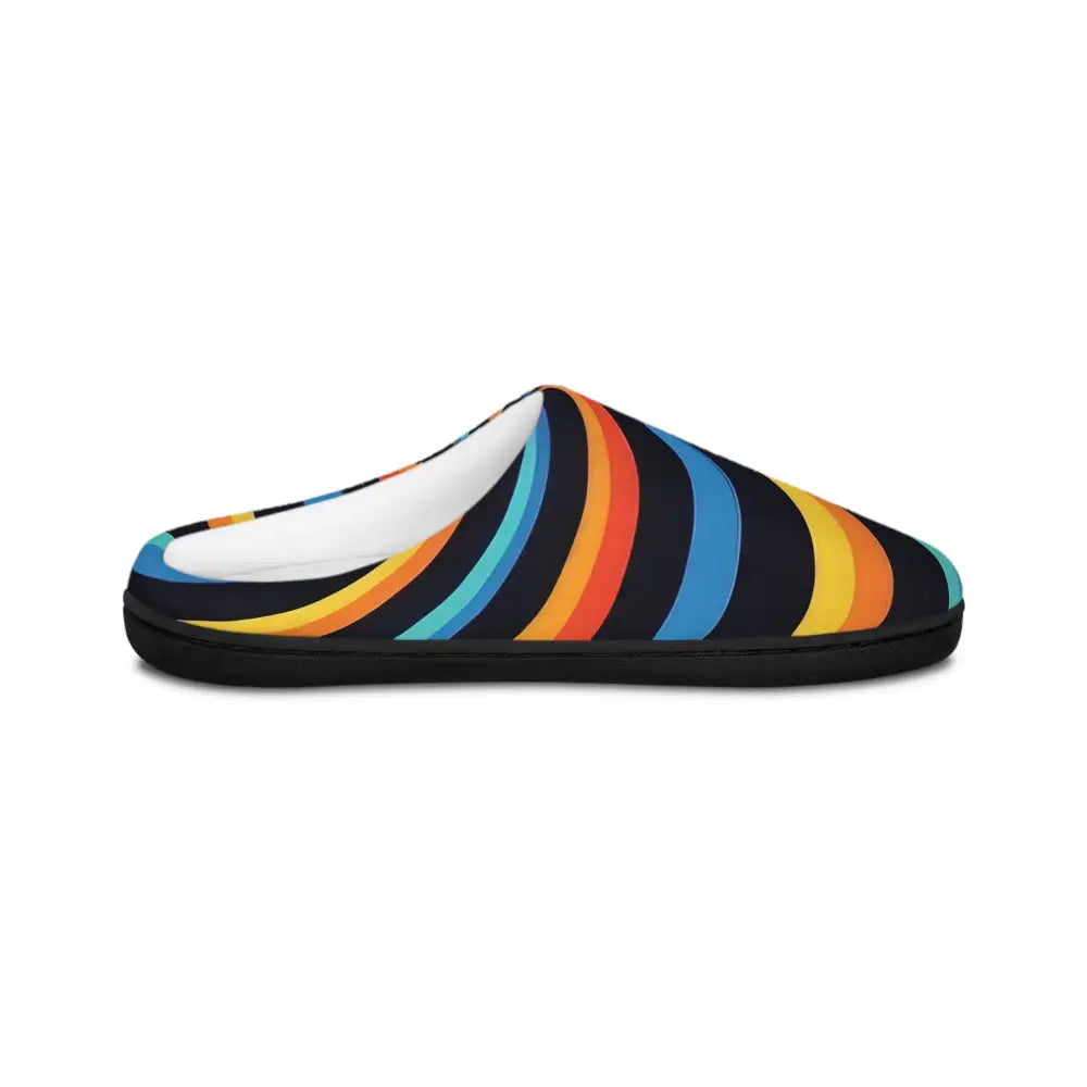 Striped indoor slipper with black sole from Spirograph Spectrum PixiOnyx Colorwave Comfort