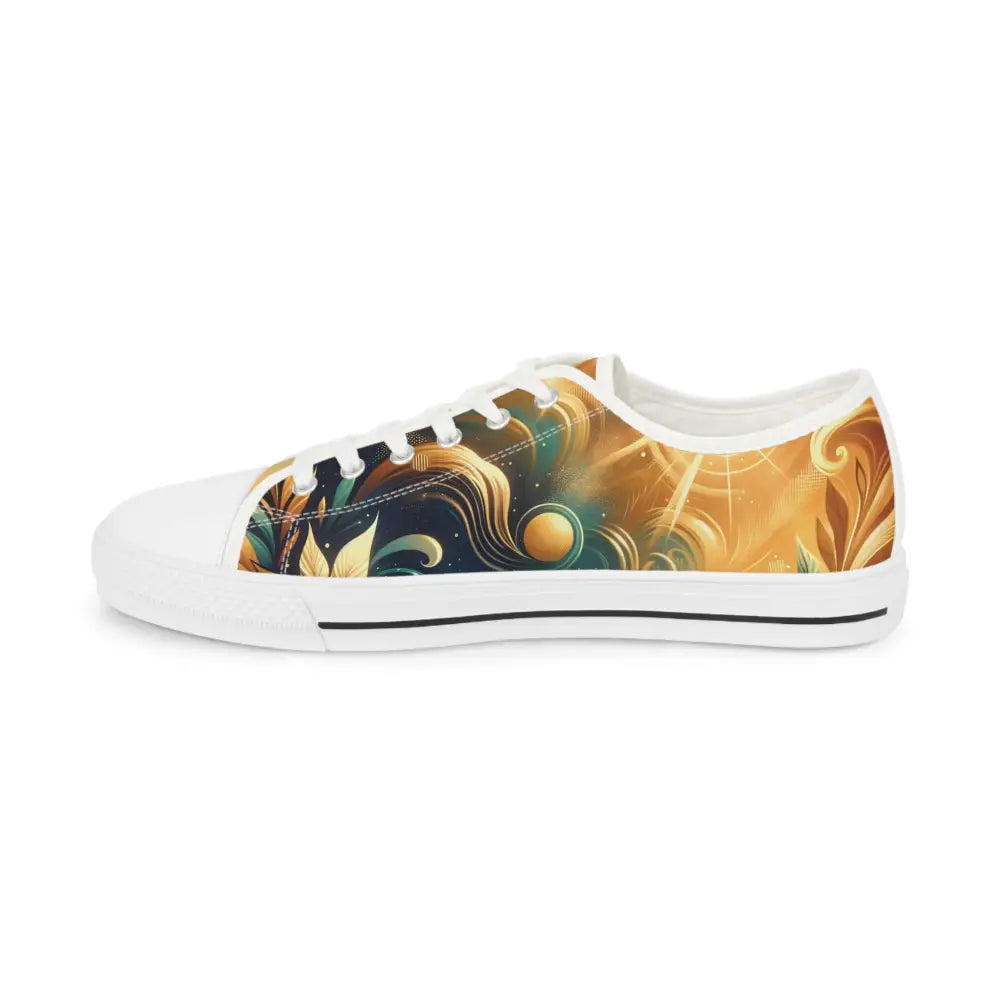 Artistic low-top sneaker from PixiOnyx Men’s Low Top Sneakers Nebula Bloom Cascade collection