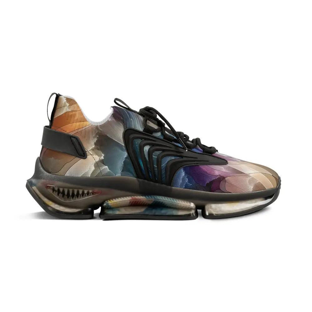 Colorful athletic shoe from Men’s Mesh Sneakers Celestial Layer Flux PixiOnyx Artwear