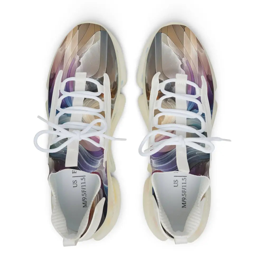 Colorful Men’s Mesh Sneakers Celestial Layer Flux PixiOnyx Artwear Footwear