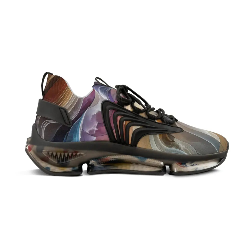 Colorful athletic shoe from Mens Mesh Sneakers Celestial Layer Flux PixiOnyx Artwear