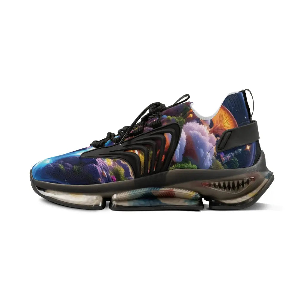 Fantasy-themed athletic shoe from PixiOnyx Astral Footwear Men’s Mesh Sneakers Cosmic Heart