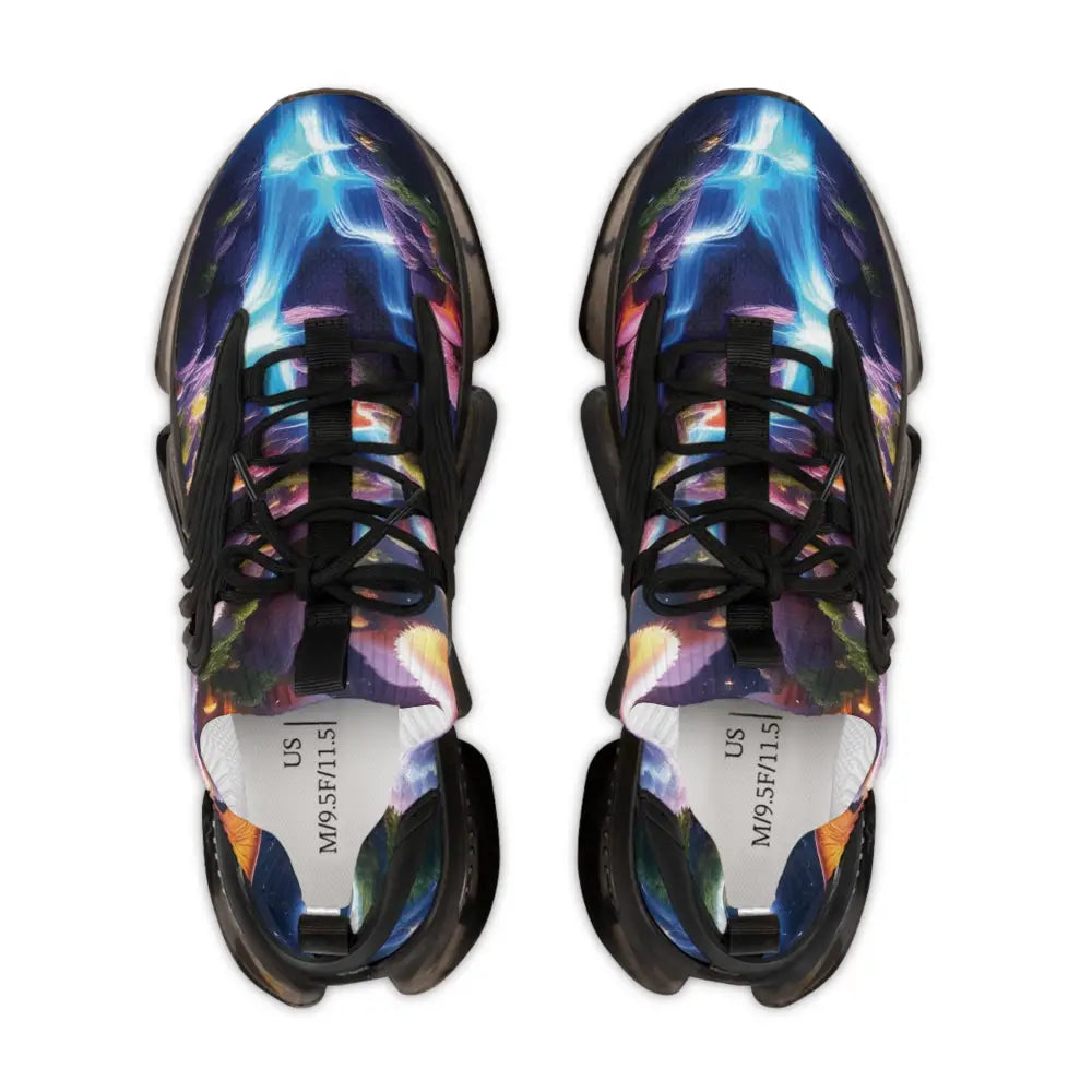 Patterned athletic shoes from PixiOnyx Astral Footwear Men’s Mesh Sneakers Cosmic Heart