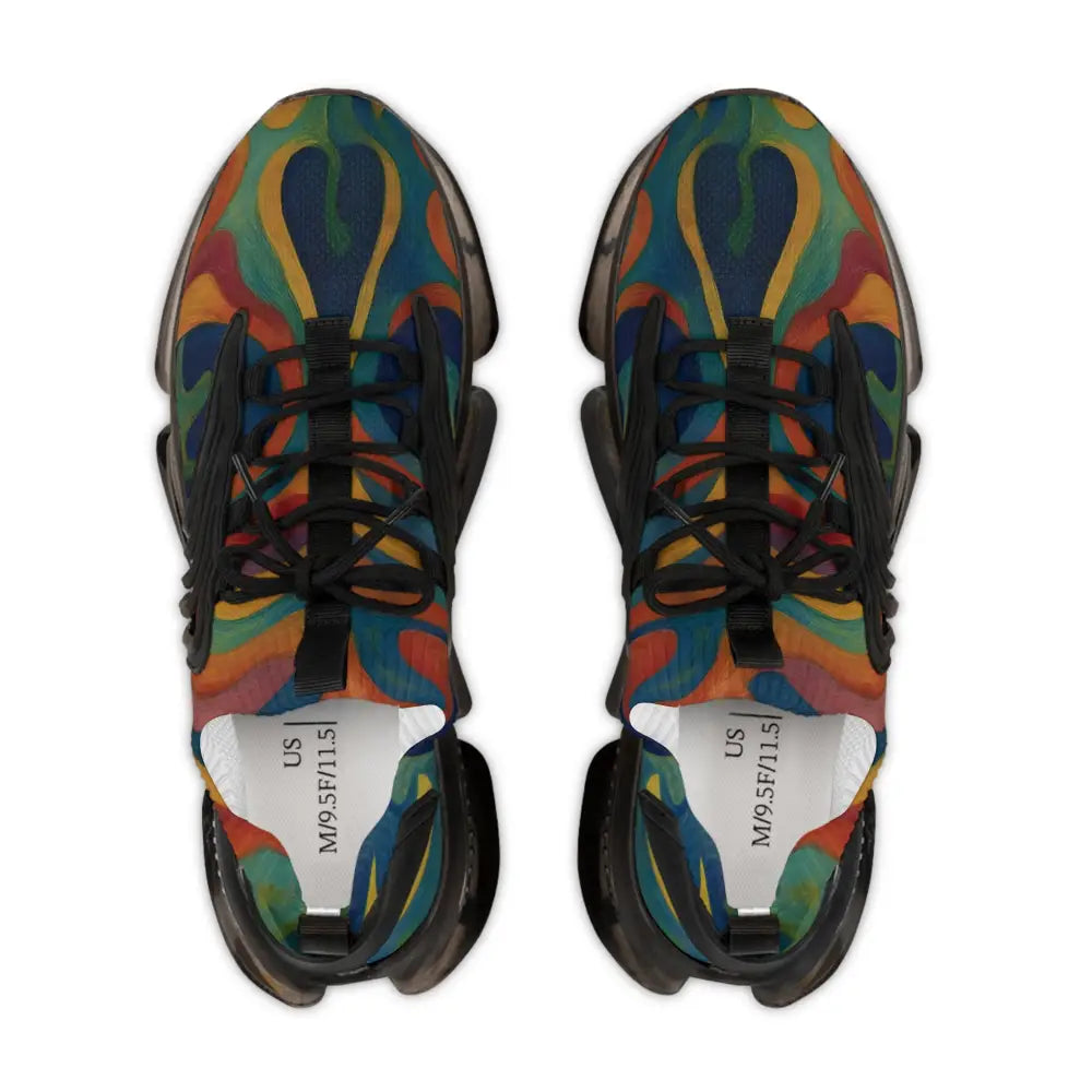Colorful patterned sneakers from Men’s Mesh Sneakers Craniocolor Urban Camo Psychedelic Streetwear