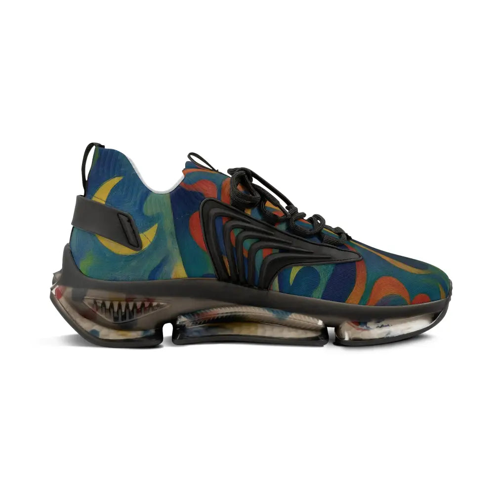 Colorful patterned athletic shoe from Men’s Mesh Sneakers Craniocolor Urban Camo Psychedelic Streetwear