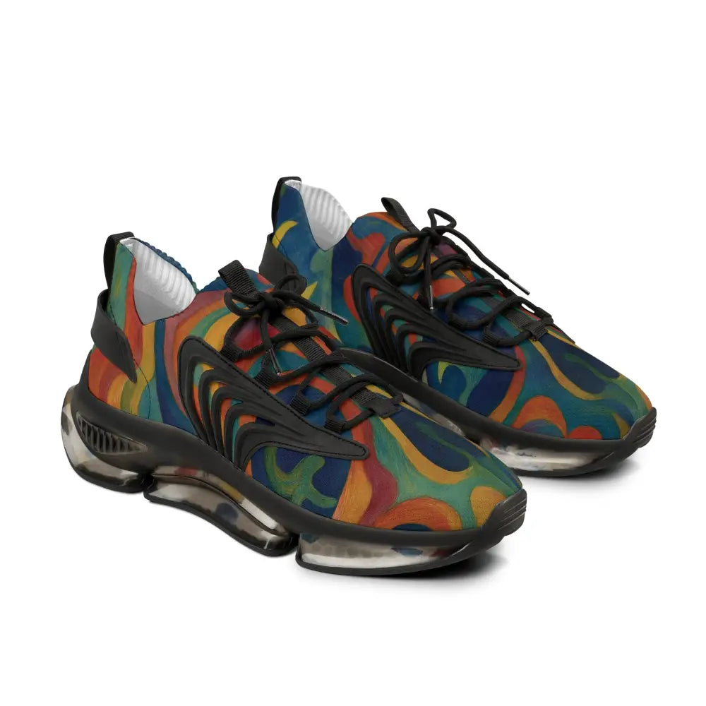 Colorful patterned athletic shoes Men’s Mesh Sneakers Craniocolor Urban Camo Psychedelic Streetwear PixiOnyx