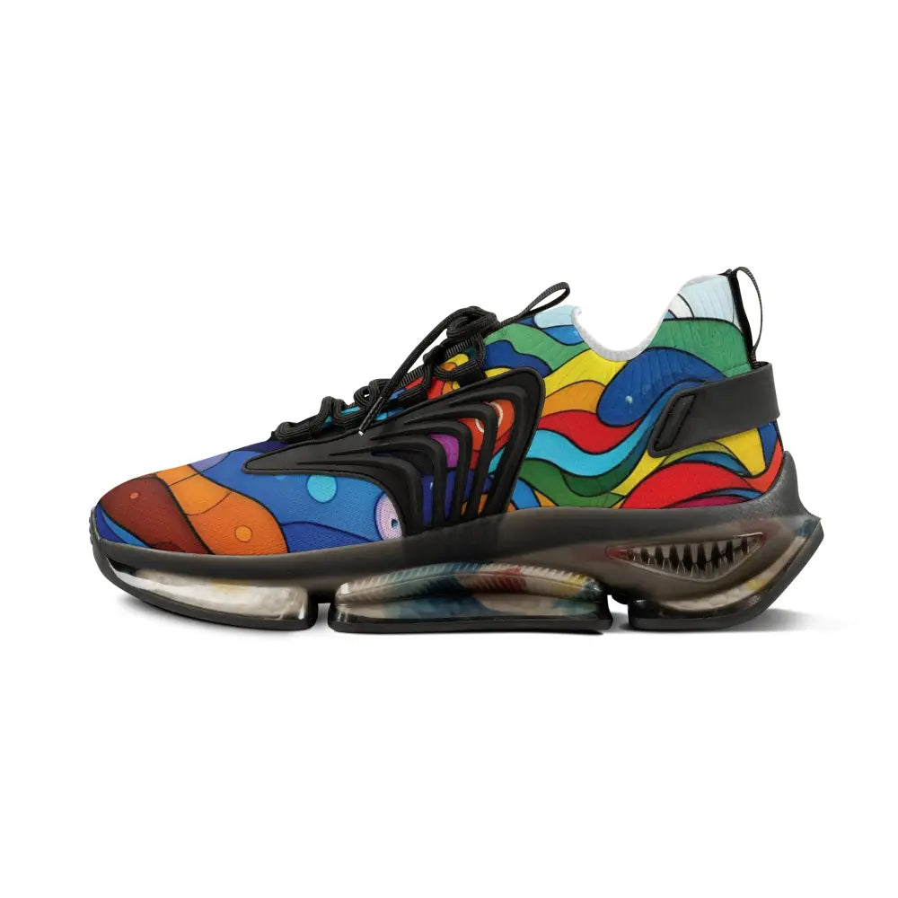 Colorful patterned athletic shoe from PixiOnyx Kinetic Pulsewear Men’s Mesh Sneakers