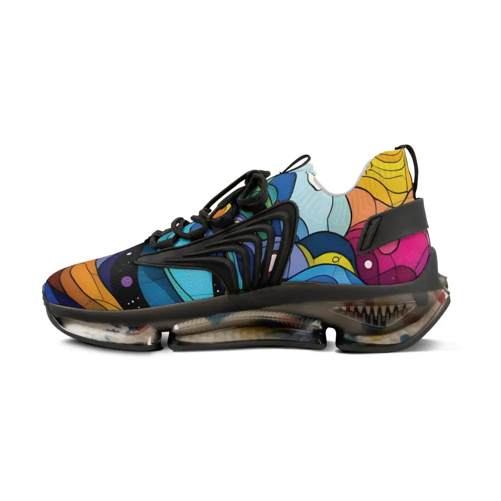 Colorful patterned athletic shoe from PixiOnyx Kinetic Pulsewear Men’s Mesh Sneakers