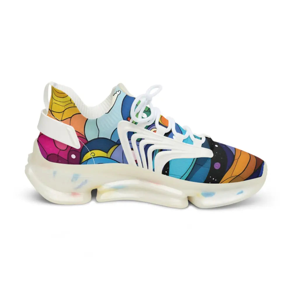 Colorful patterned athletic shoe from Men’s Mesh Sneakers Layered Spectrum by PixiOnyx